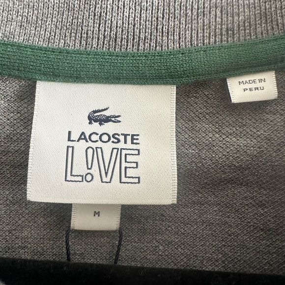 NWT Lacoste Grey Short Sleeve Polo Size M - Picture 3 of 8